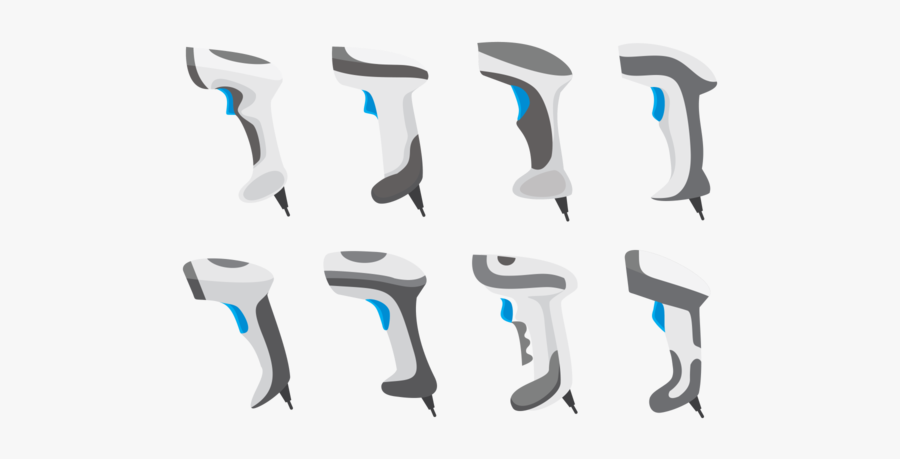 Barcode Scanner Icon Set - Chair, Transparent Clipart
