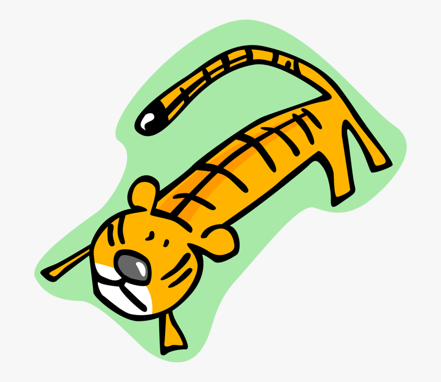 Vector Illustration Of Cartoon Bengal Tiger - Cute Tiger, Transparent Clipart