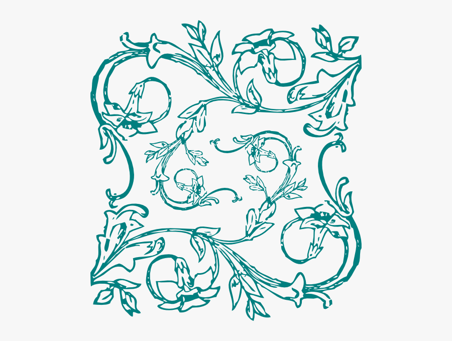 Flower Border Line Pink, Transparent Clipart