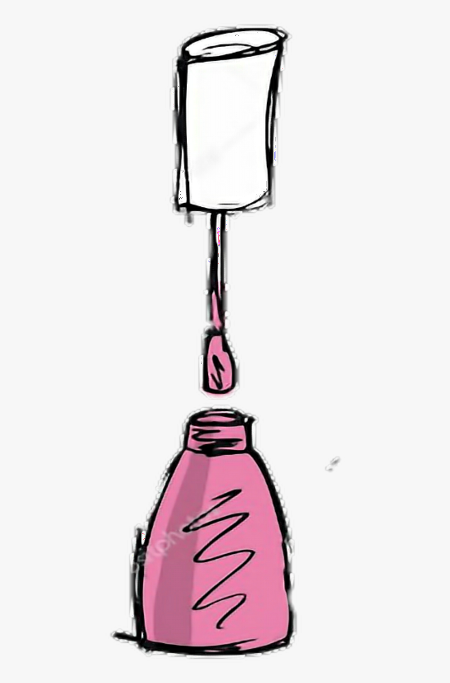 Erase Nailpolish Pink Manicure, Transparent Clipart