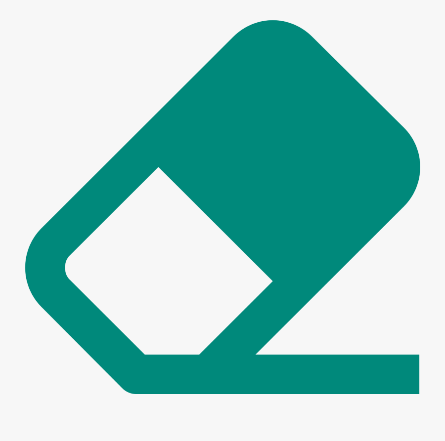 Material Eraser Icon, Transparent Clipart