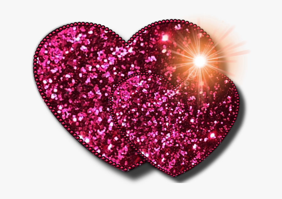 Glitter Heart, Transparent Clipart