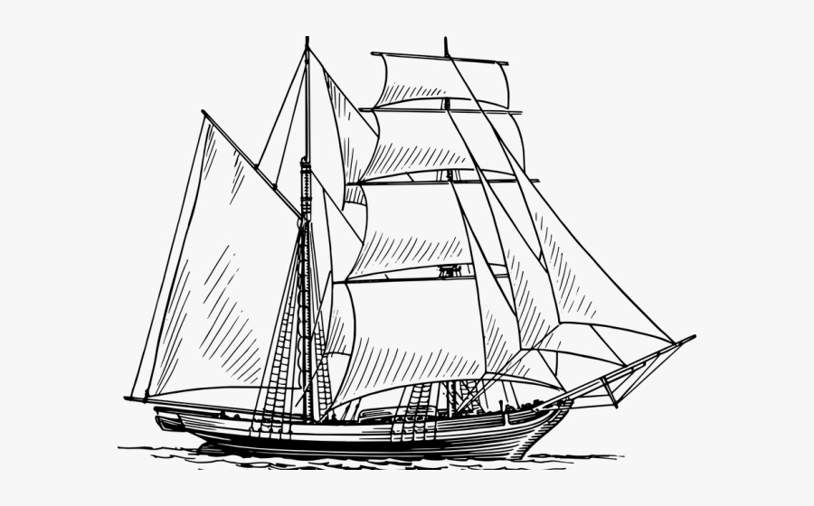 Ship Drawing, Transparent Clipart
