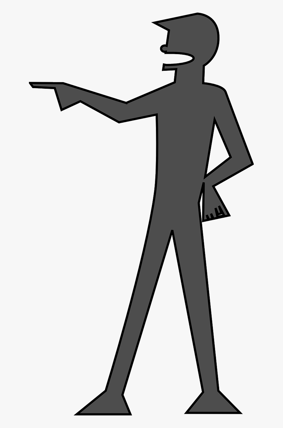 Draw A Person Pointing, Transparent Clipart
