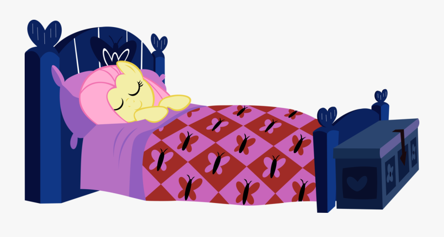 Sleeping Vector Illustration - My Little Pony Fluttershy Sleeping, Transparent Clipart