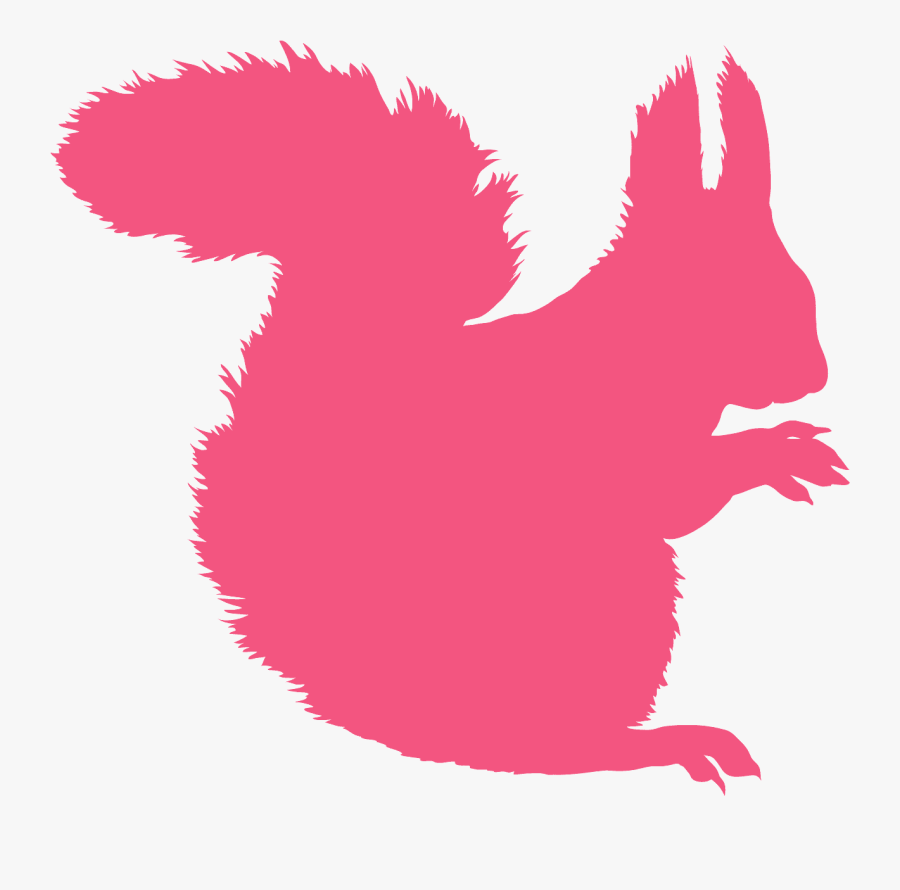 Silhouette Of Squirrel Blue, Transparent Clipart