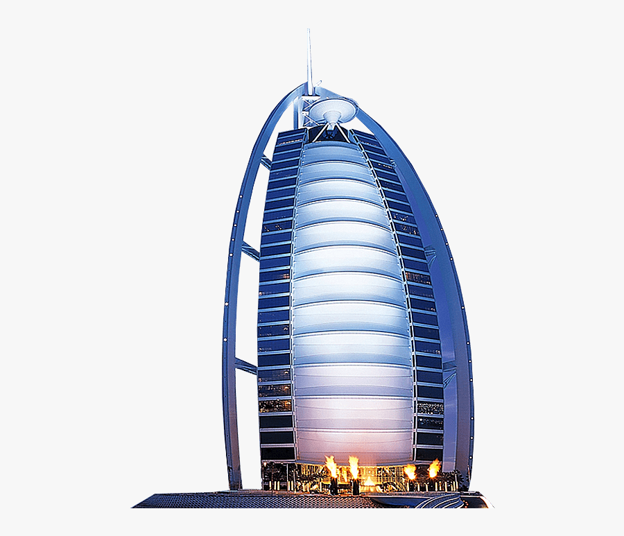 Burj Al Arab Hotel - Dubai Tower Png File, Transparent Clipart