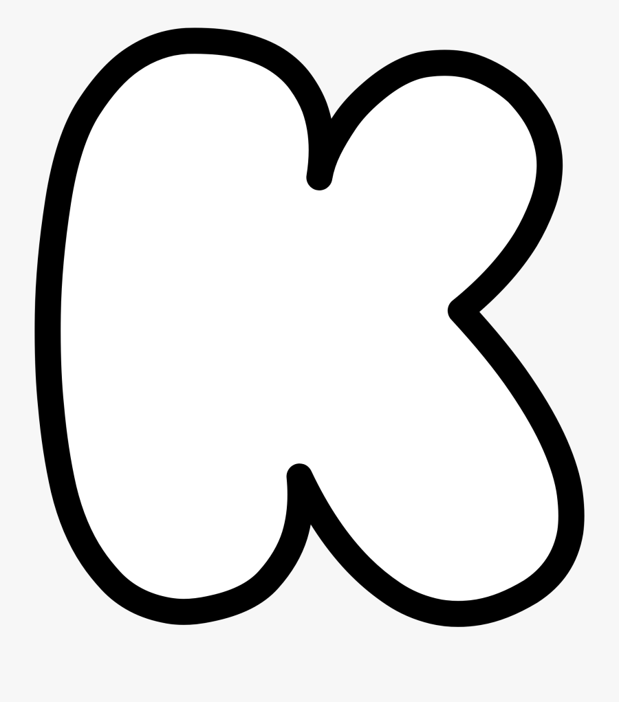 Uppercase Bubble Letter K - Letter K Bubble Letter, Transparent Clipart