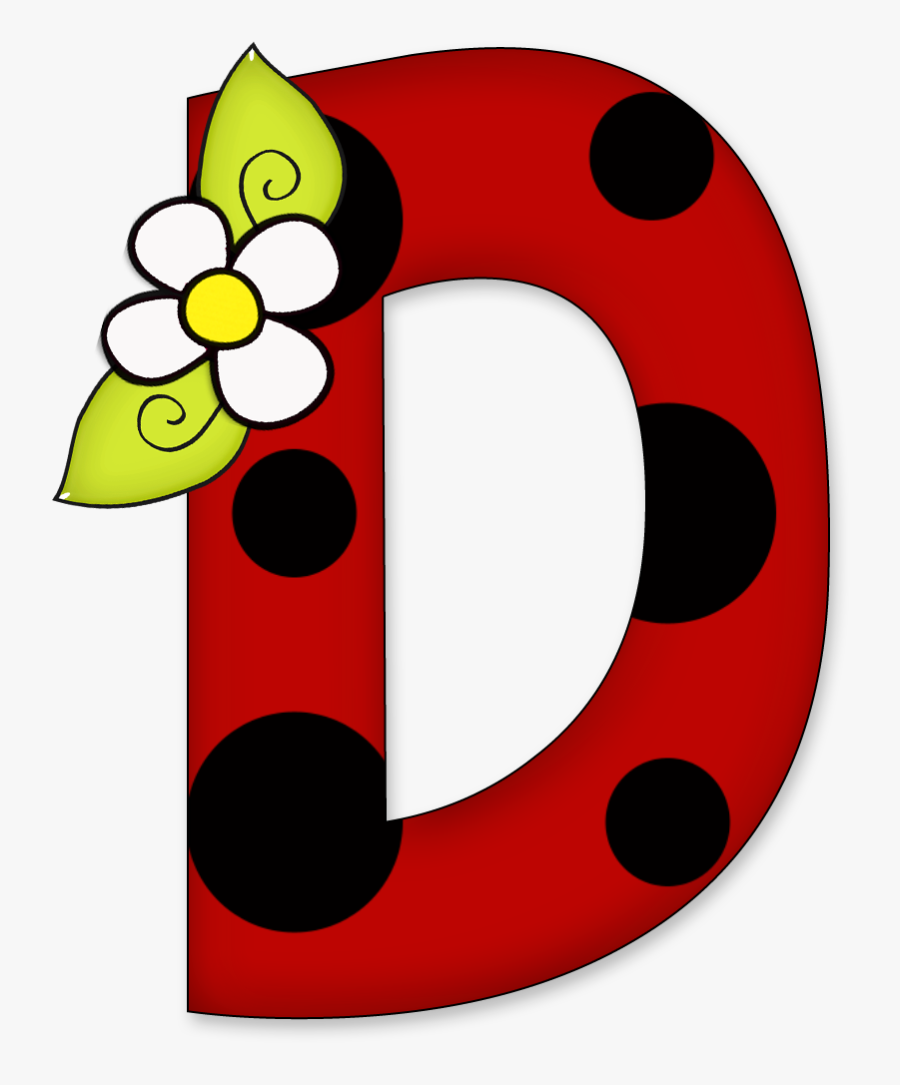 Ladybug Bubble Letter, Transparent Clipart