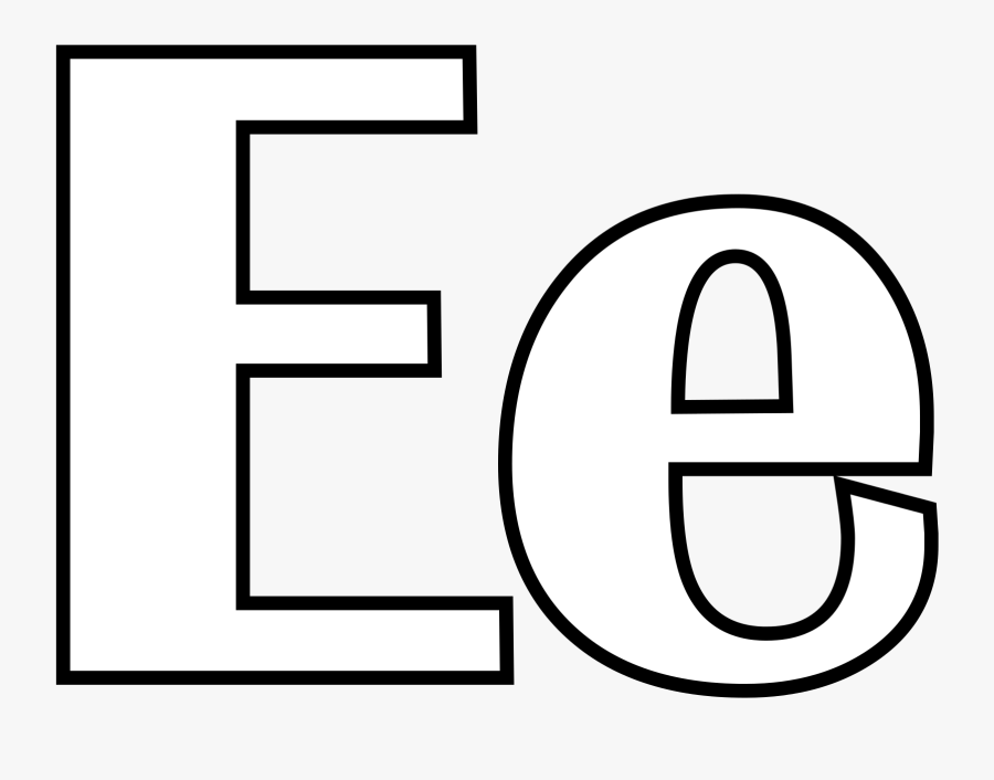 Bubble Letter E Coloring Pages Letters R Page Best - Alphabet E Coloring, Transparent Clipart