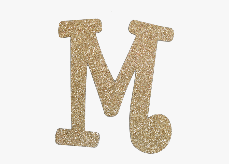 Letter M - Gold Glitter Letters Transparent, Transparent Clipart