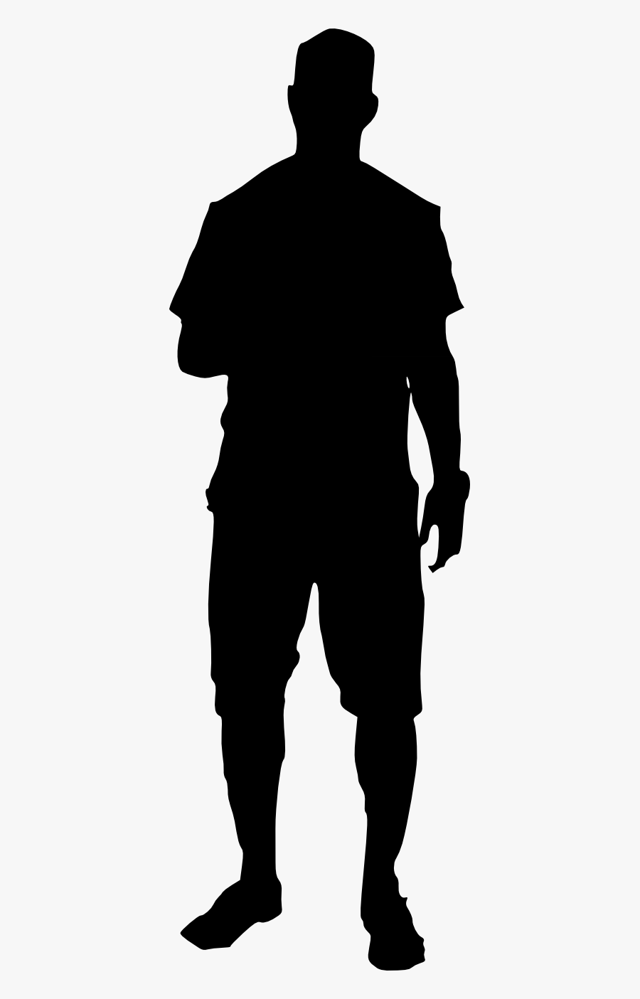 Black Male Silhouette - Silhouette, Transparent Clipart