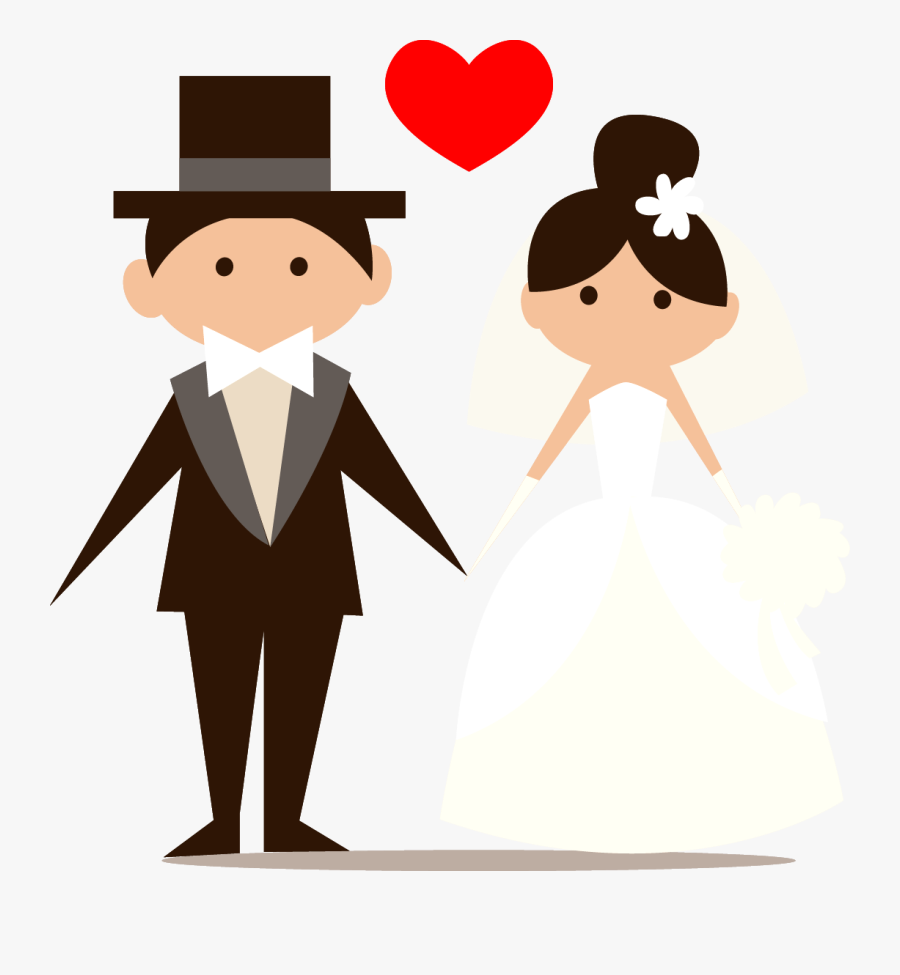 Free Wedding Clipart Com Free For Personal Use Free - Clipart Bride And Groom Vector, Transparent Clipart