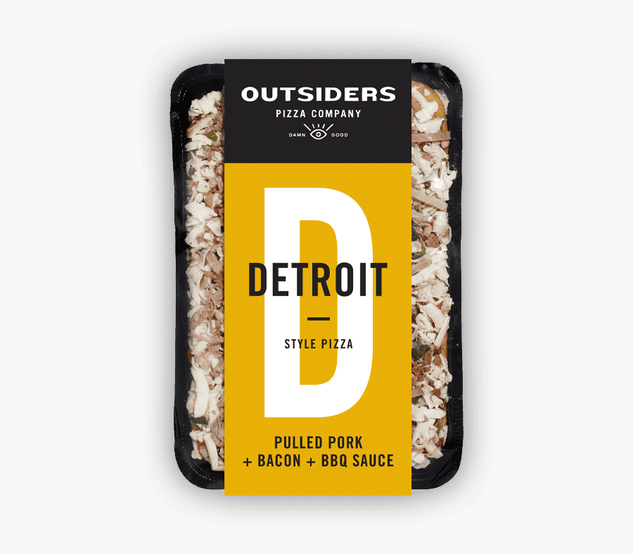 Detroit Style Bbq Recipe Pulled Pork And Bacon Pizza"
 - Detroit Bbq Pizza, Transparent Clipart