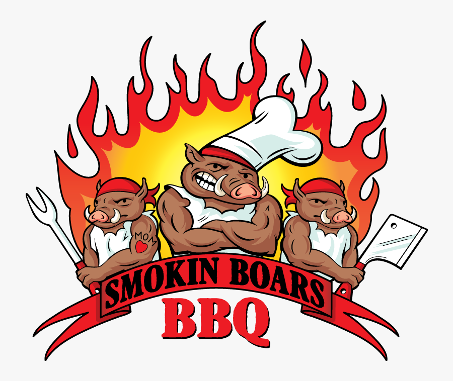 Smokin Boars Logo - Cartoon, Transparent Clipart