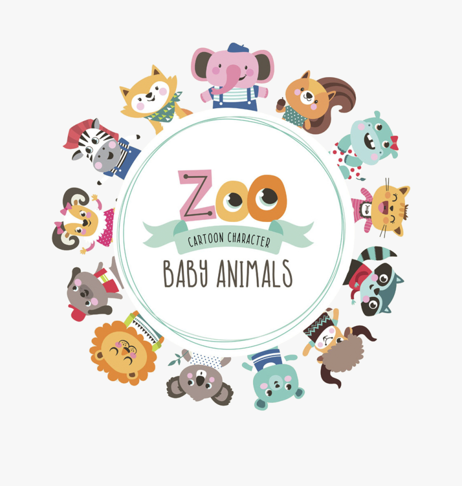 Zoo Vector Cartoon - Clipart Baby Animal Zoo, Transparent Clipart