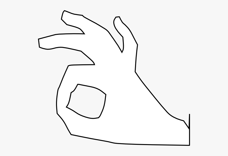 Ok White Hand Icon, Transparent Clipart
