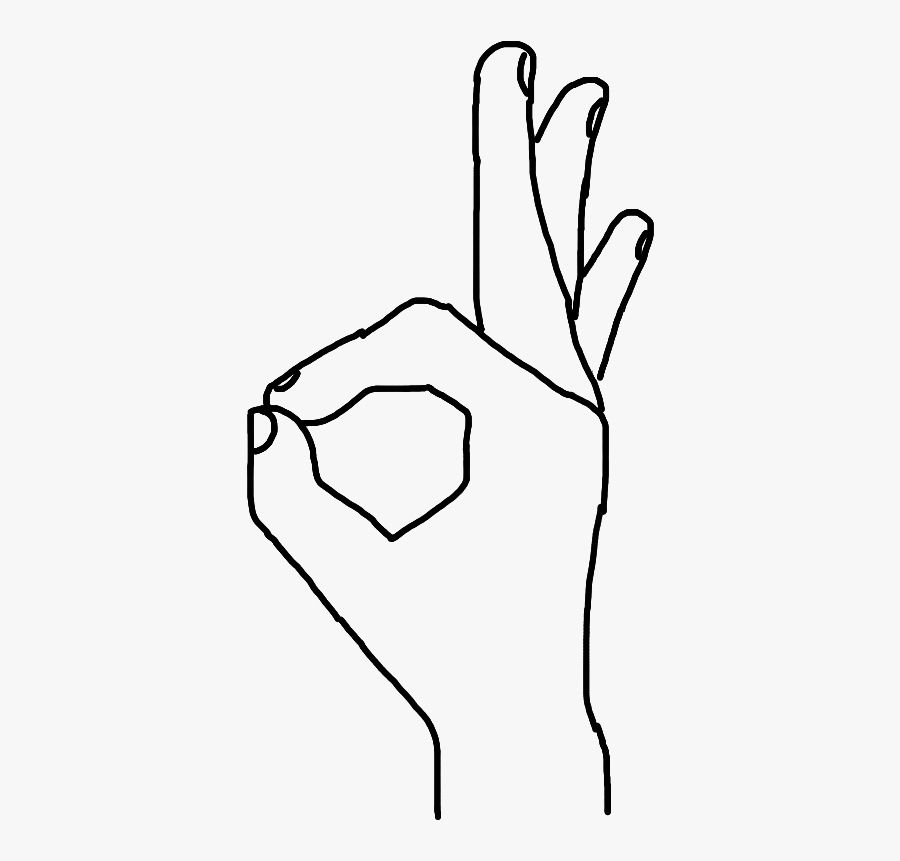 #ok#okhand#ok Hand #freetoedit - Transparent Ok Hand White, Transparent Clipart