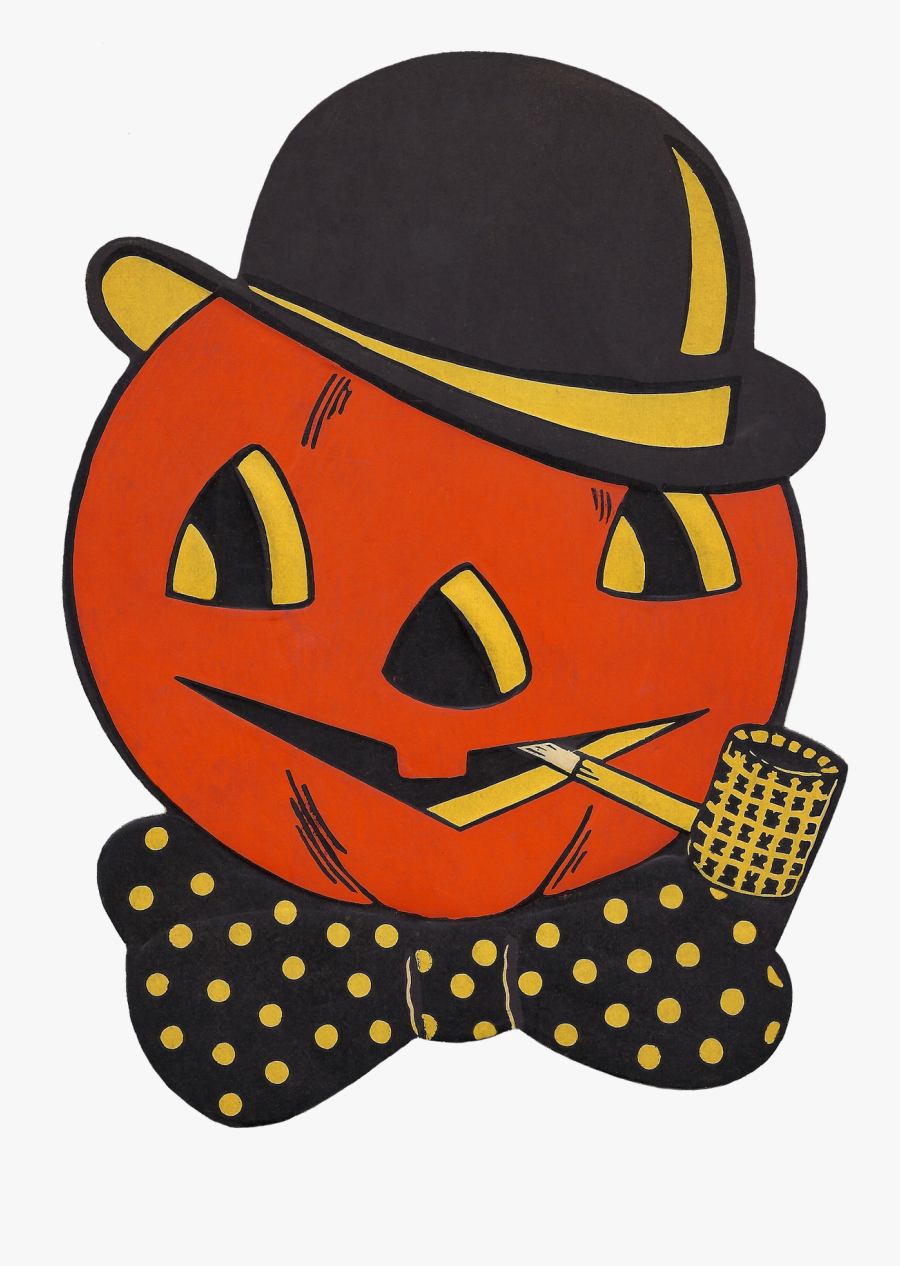 Vintage Halloween Decorations Printable, Transparent Clipart