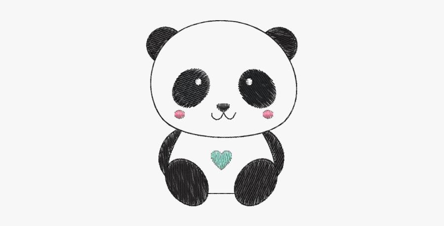 Ursinho Panda Bordados Cora - Transparent Png Panda Png, Transparent Clipart