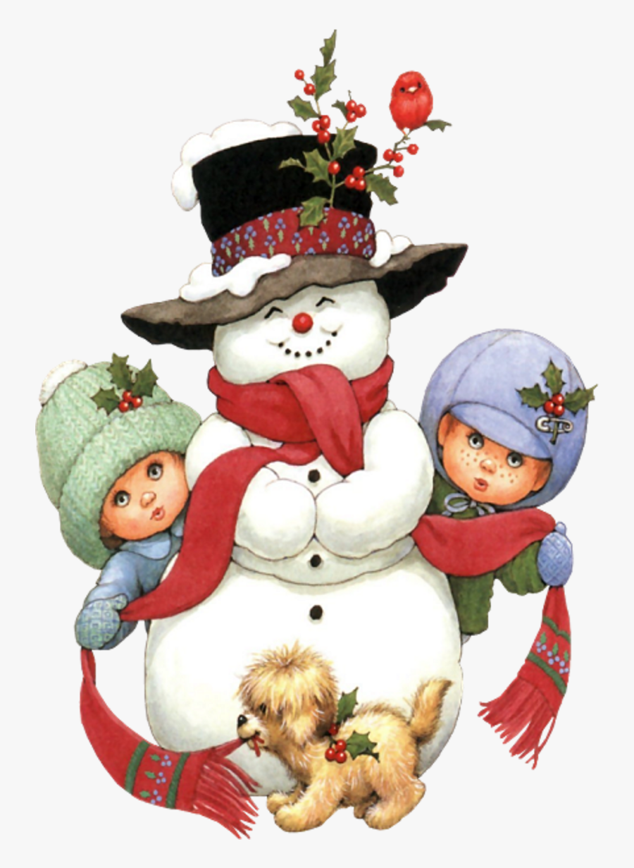 Kids Christmas Scene, Transparent Clipart