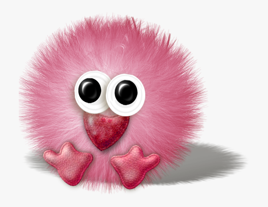 Clipart Smil Monster Pink Fluffy Ball , Free Transparent Clipart