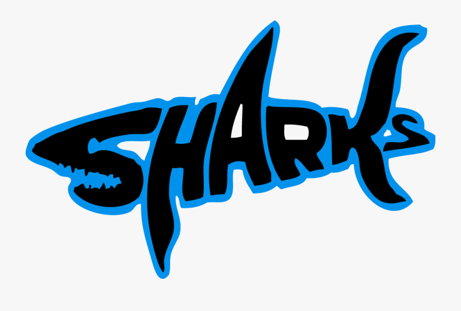 Shark Swim Team Logo, Transparent Clipart