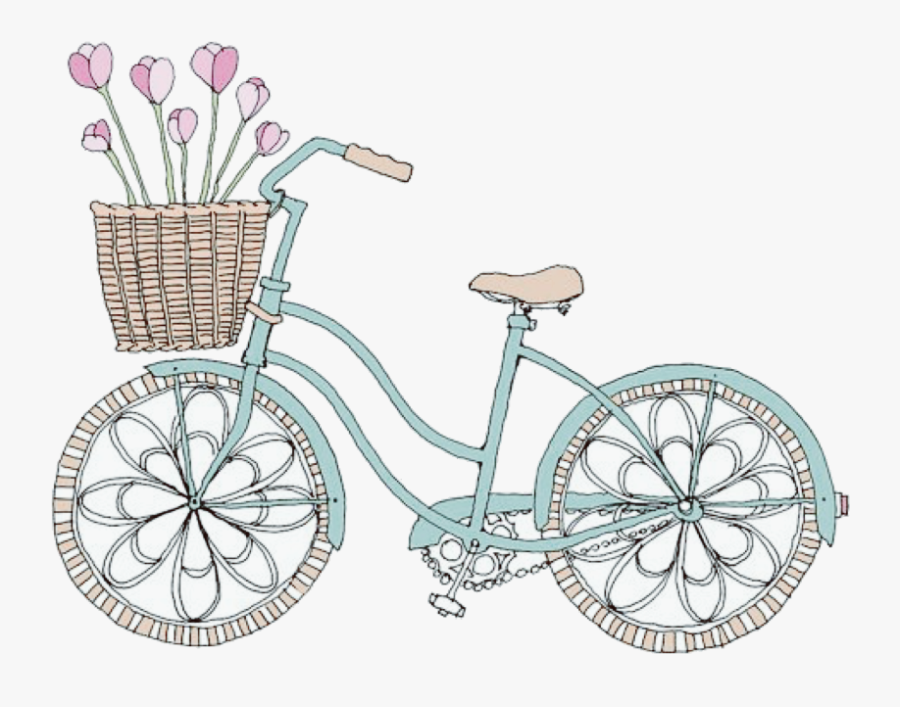 Biking Tumblr Transparent & Png Clipart Free Download - Bicicleta Dibujo, Transparent Clipart
