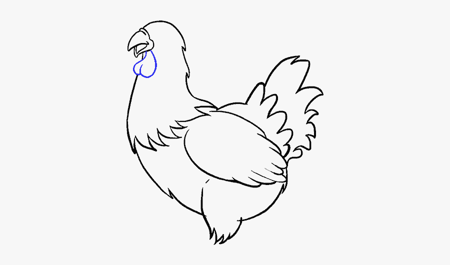 How To Draw A - Easy Drawing Of A Chicken, Transparent Clipart