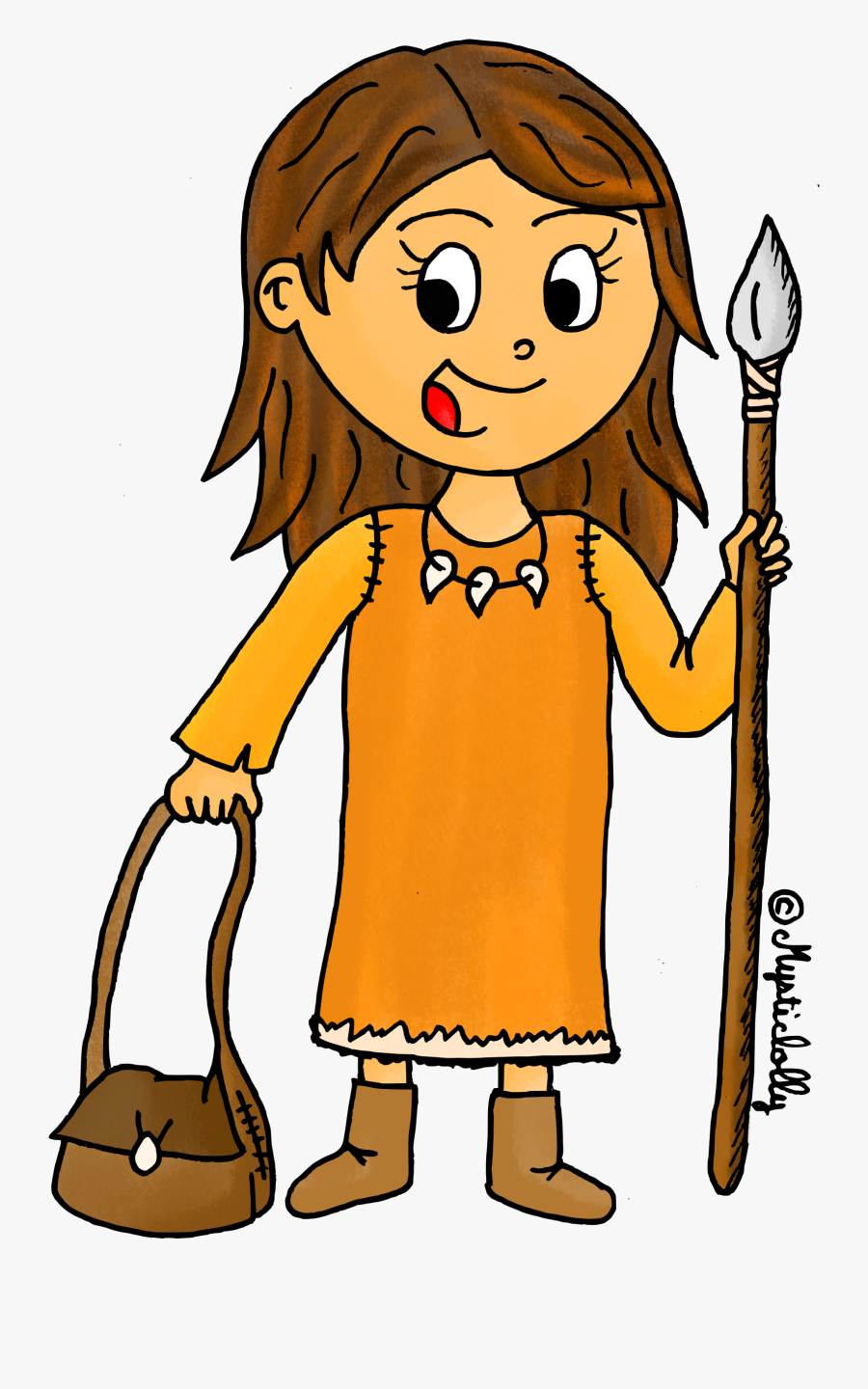 Hunting Clipart Stone Age Man - Dessin D Histoire Geo, Transparent Clipart