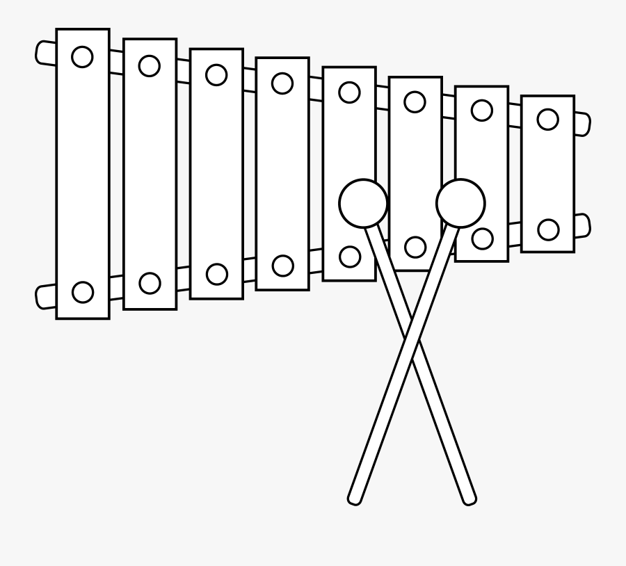 Xylophone Line Art - Xylophone Black And White, Transparent Clipart