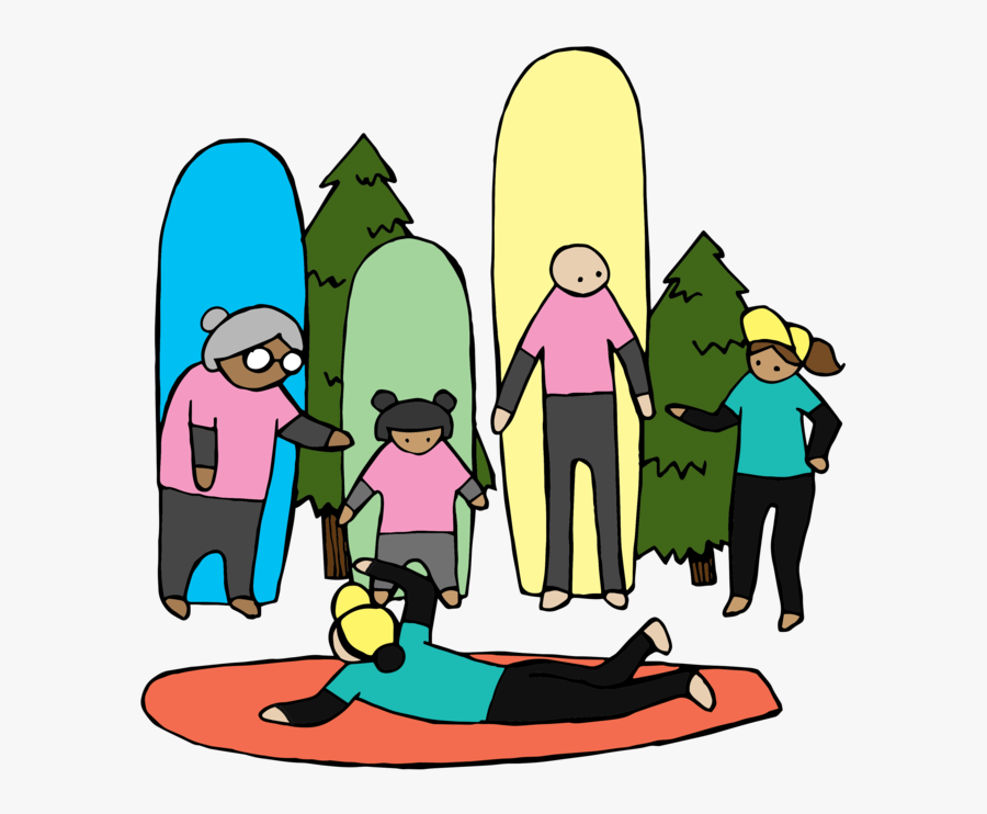 Transparent Sister Clipart - Surf School Clipart, Transparent Clipart