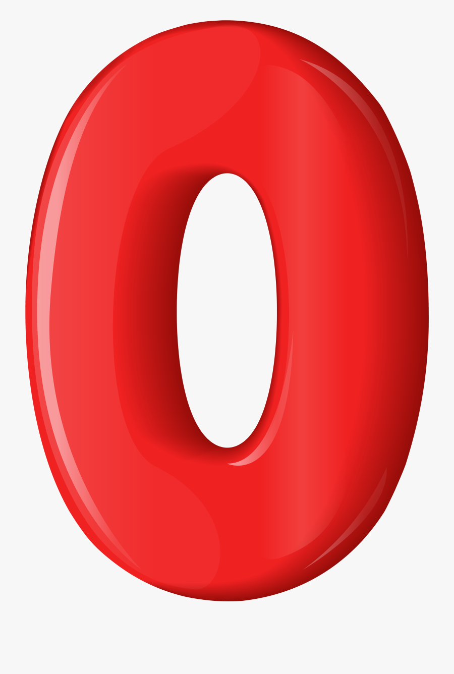 Red Number Zero Transparent Png Clip Art - Zero Clipart, Transparent Clipart