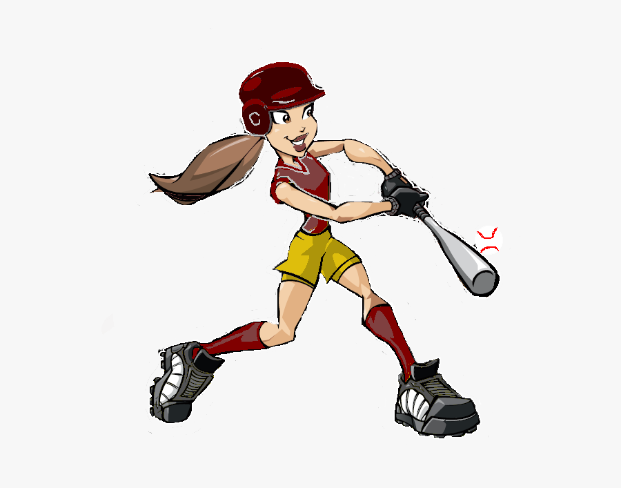 Women Softball Players Clipart, Transparent Clipart