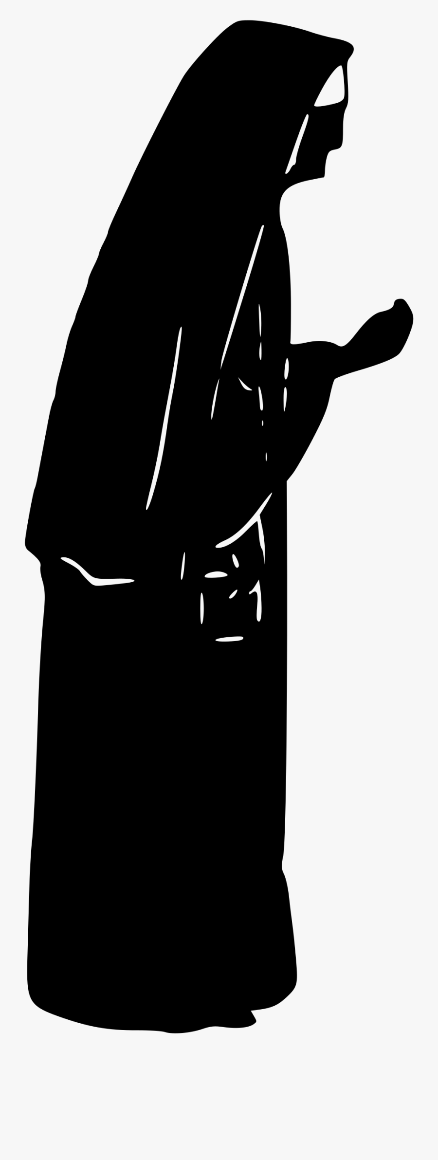 Image Library Stock Brother Sister Clipart - Silhouette Of A Nun, Transparent Clipart