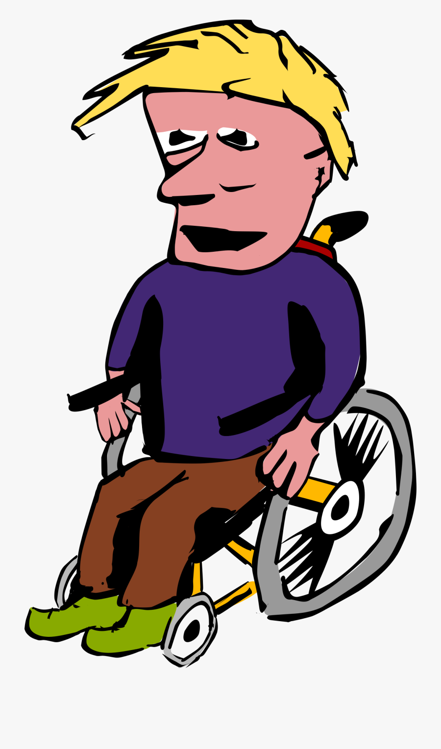 Clipart Man In Wheelchair - Disabled Person Clip Art, Transparent Clipart