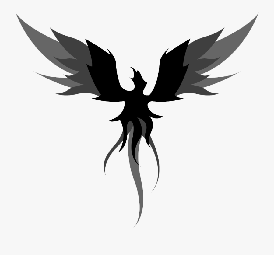 Phoenix Tattoos Png Picture - Black Phoenix Transparent Background, Transparent Clipart