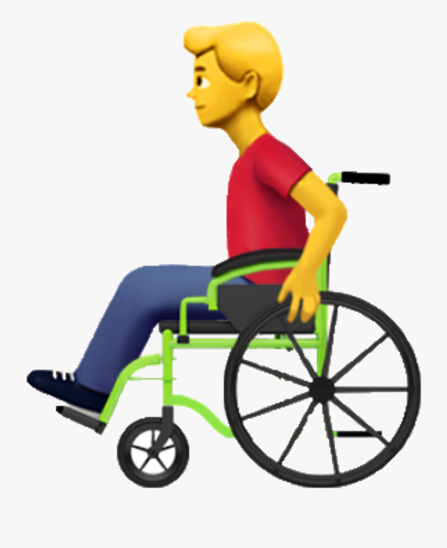Emoji Disability Wheelchair Man Freetoedit Clipart - Guy In Wheelchair Emoji, Transparent Clipart