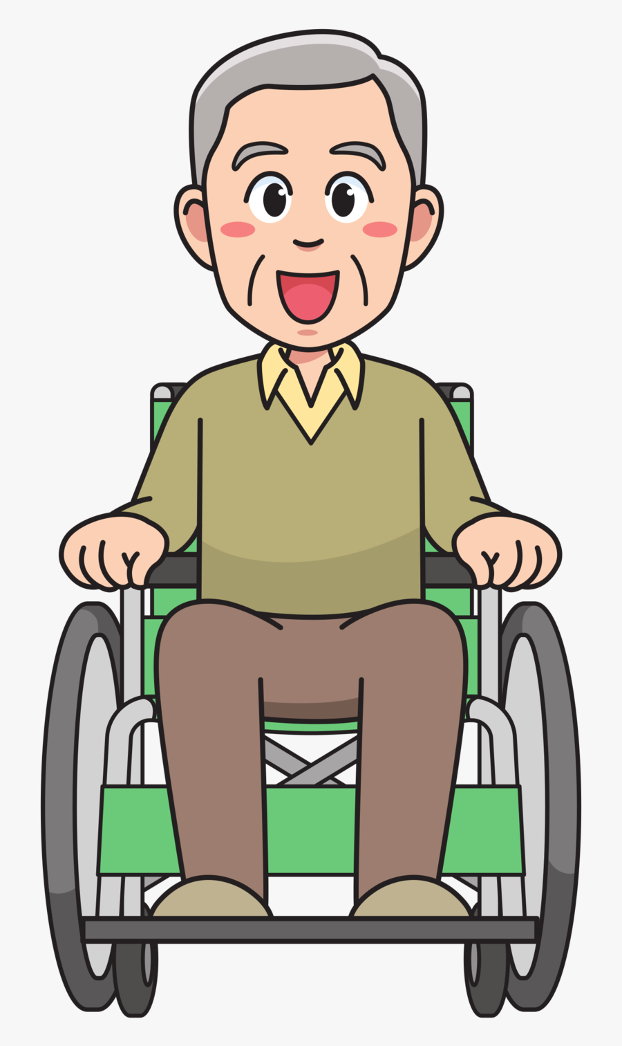 Clip Art Person In Wheelchair Clipart - Man In Wheelchair Cartoon, Transparent Clipart