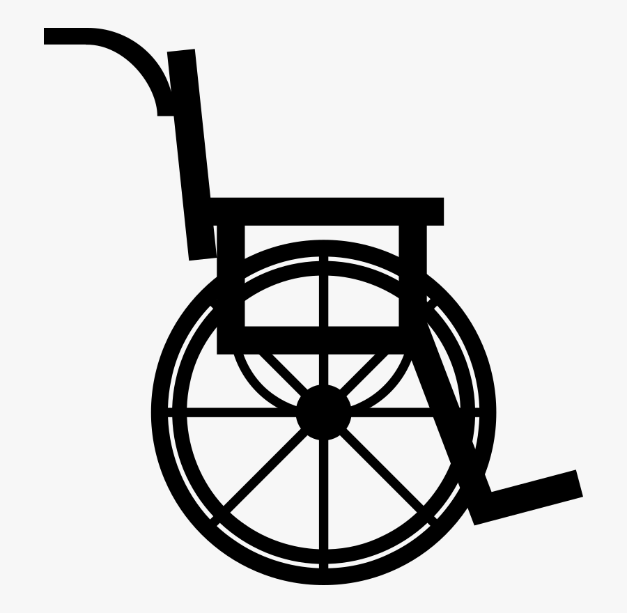 Line Art,monochrome Photography,symbol - Wheelchair Black And White Clipart, Transparent Clipart