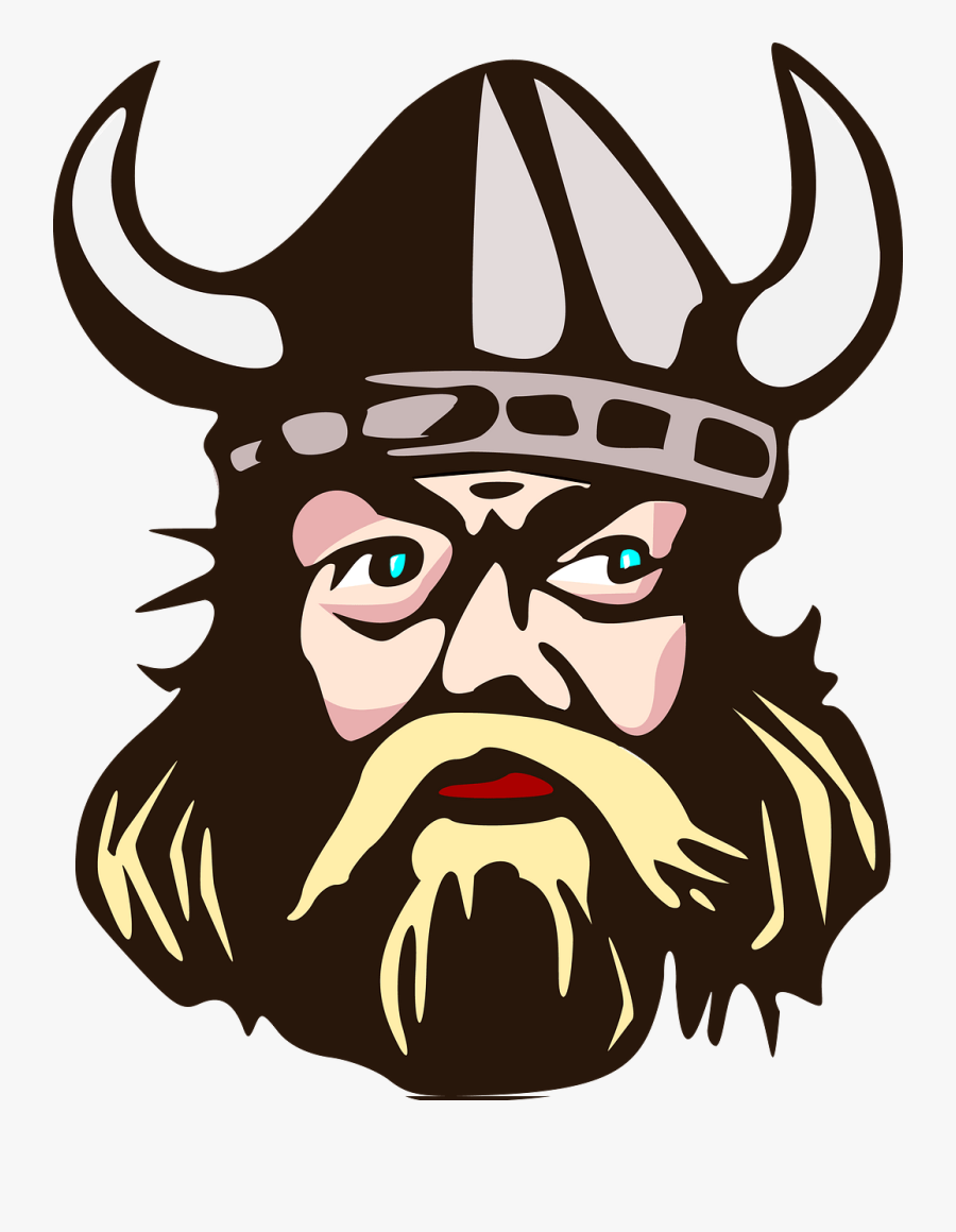 Viking Head With Horn - Viking Football Team Shirts, Transparent Clipart