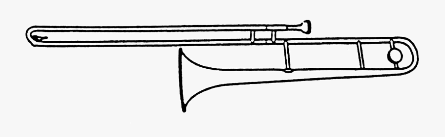 Trombone Instrument Black And White Clipart , Png Download - Trombone Instrument, Transparent Clipart
