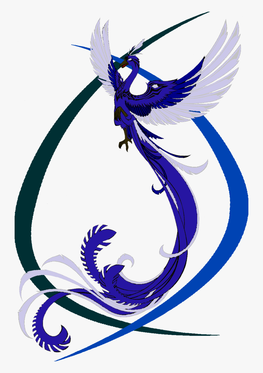 Blue Phoenix Transparent Background, Transparent Clipart