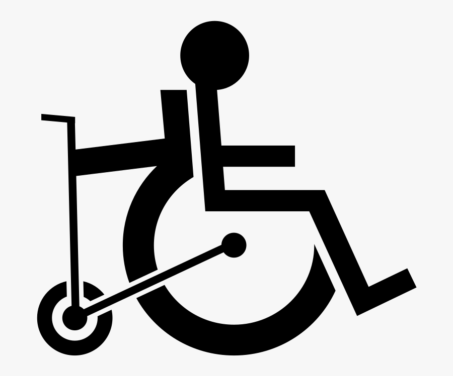 Transparent Wheelchair Clipart Black And White - Wheelchair Sign, Transparent Clipart