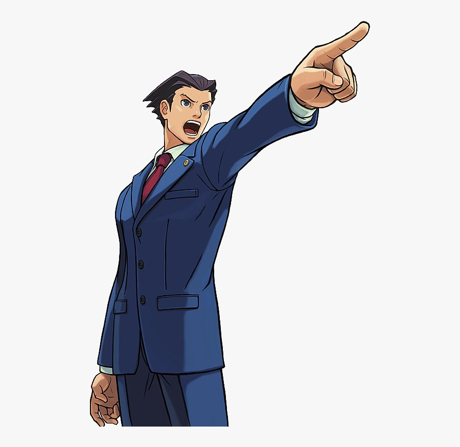 Trilogy Phoenix Pointpng Ace Attorney Png - Phoenix Wright Objection Pose, Transparent Clipart