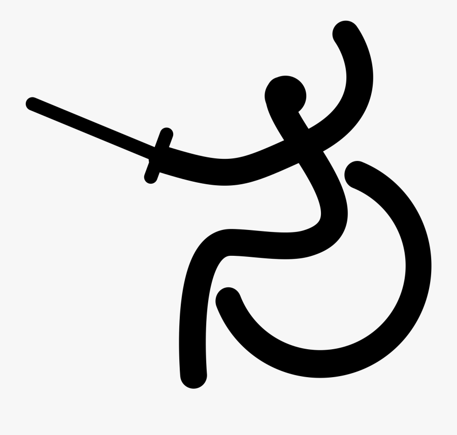 File Wheelchair Paralympic Pictogram - Wheelchair Fencing Federation Of India, Transparent Clipart