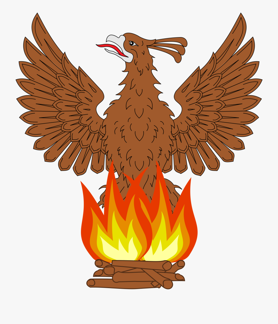 Transparent Phoenix Bird Png - Phoenix Heraldry, Transparent Clipart