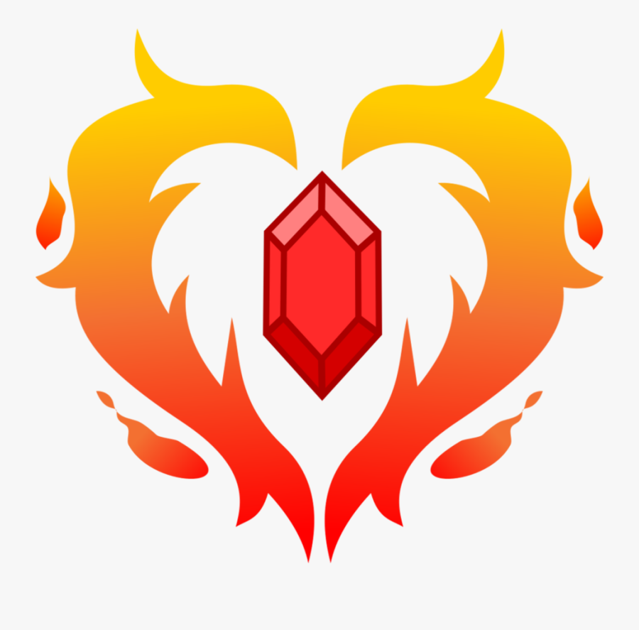 Vector Black And White Download Ruby Heart S Cutie - Mlp Phoenix Cutie Mark, Transparent Clipart