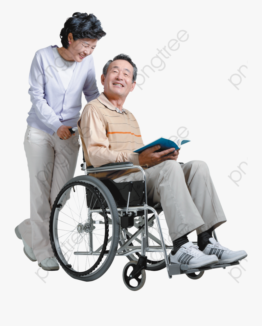 Wheelchair Clipart Nurse Download - Elderly With Kids Png, Transparent Clipart