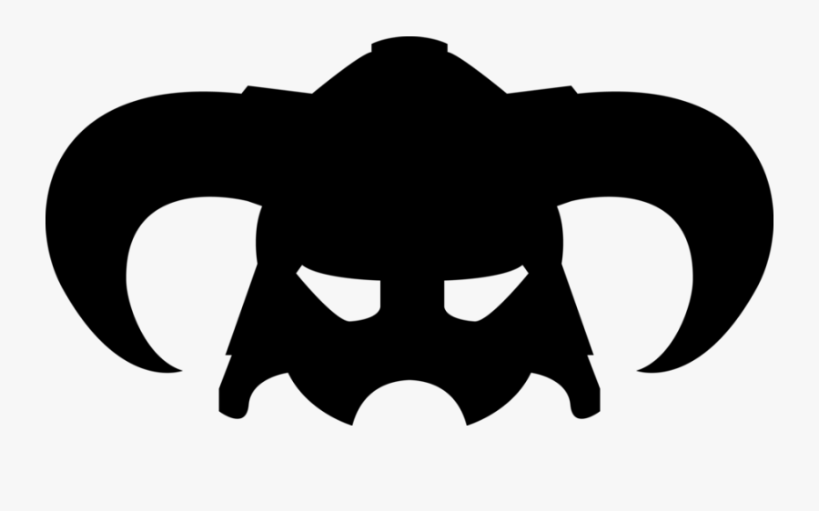 Viking Helmet Silhouette At Getdrawings Com Free - Skyrim Iron Helmet Logo, Transparent Clipart